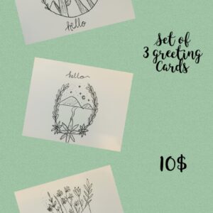 Set of 3 greeting cards